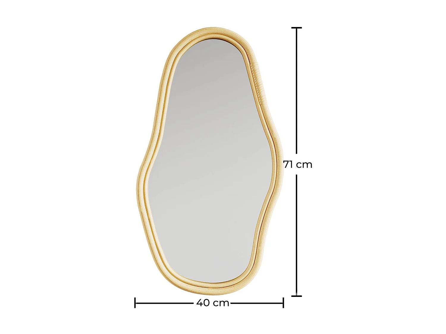 Specchio da parete in rattan - 71 CM - Kala