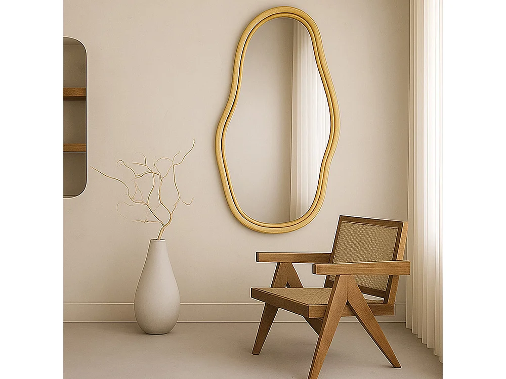 Specchio da parete in rattan - 71 CM - Kala