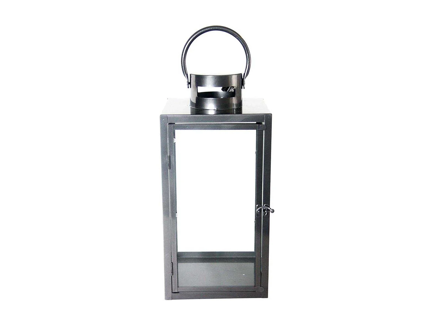 Lanterne en fer anthracite et verre 20 x 20 x 41 cm