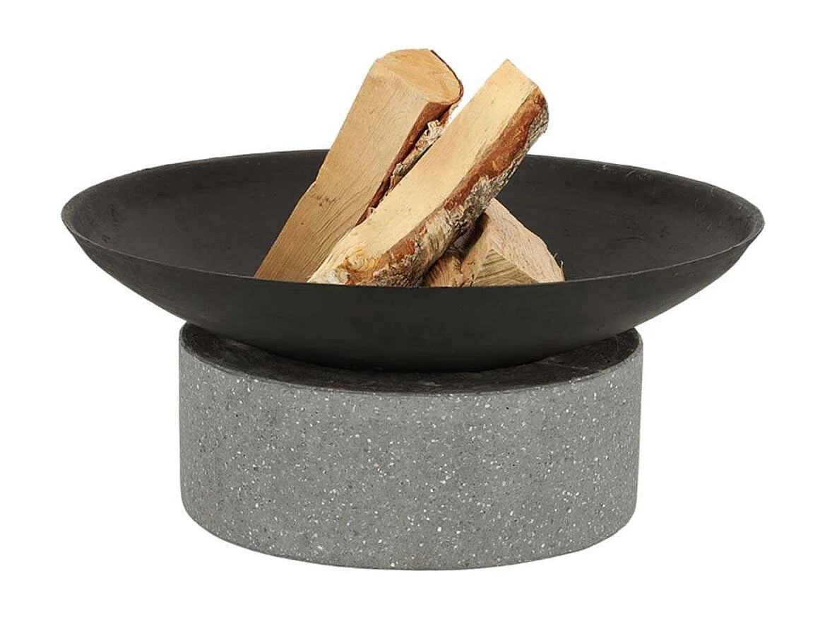 Brasero en fonte et granit Anneau 59.6 x 26.5 cm