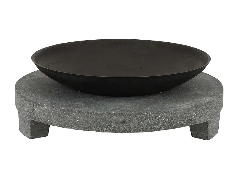 Brasero en fonte et granit Anneau 69.8 x 23.8 cm