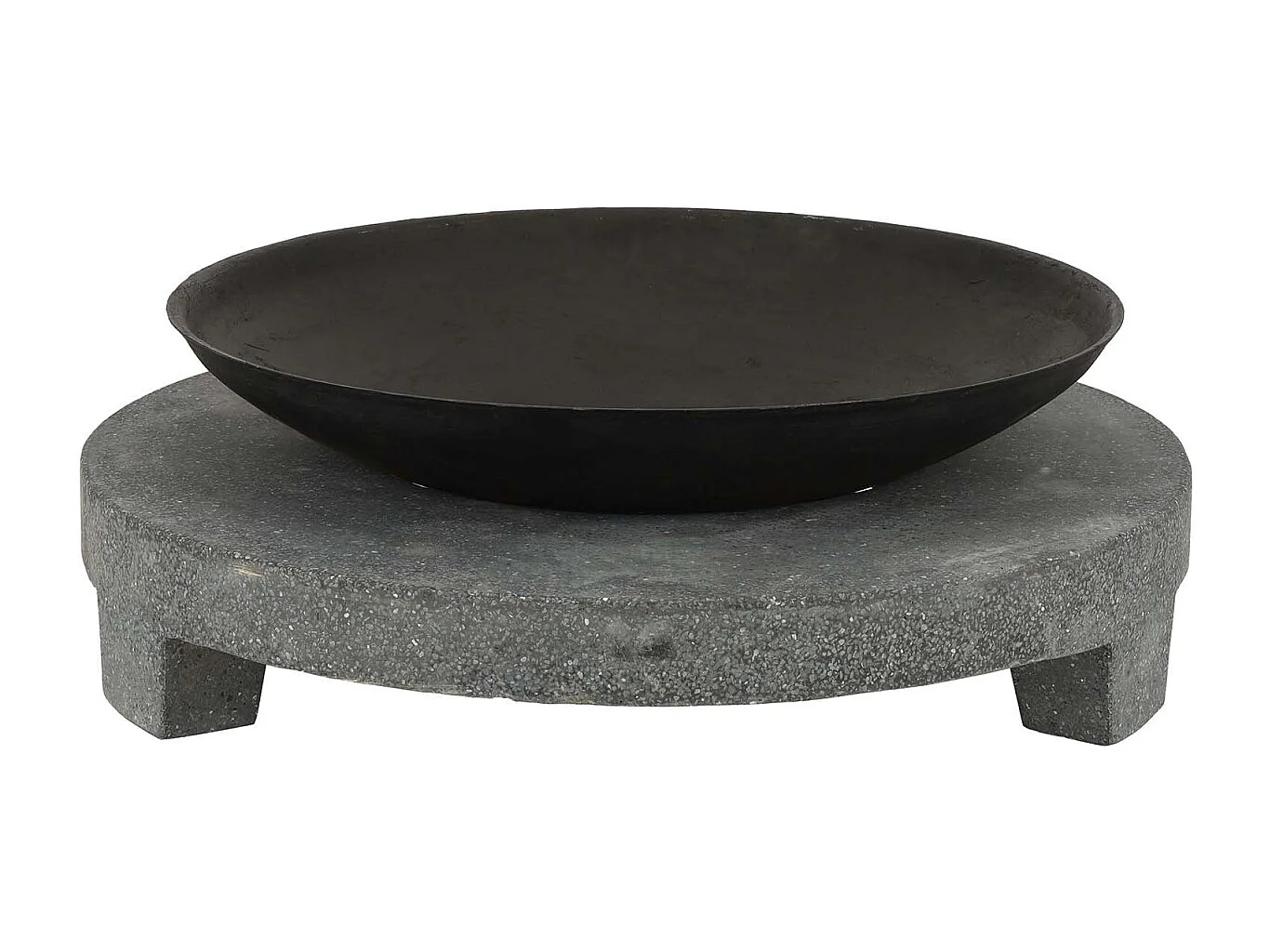 Brasero en fonte et granit Anneau 69.8 x 23.8 cm