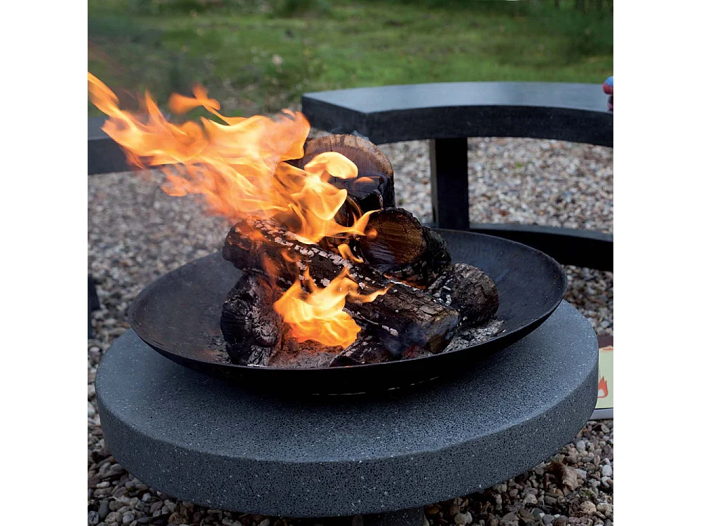 Brasero en fonte et granit Anneau 69.8 x 23.8 cm