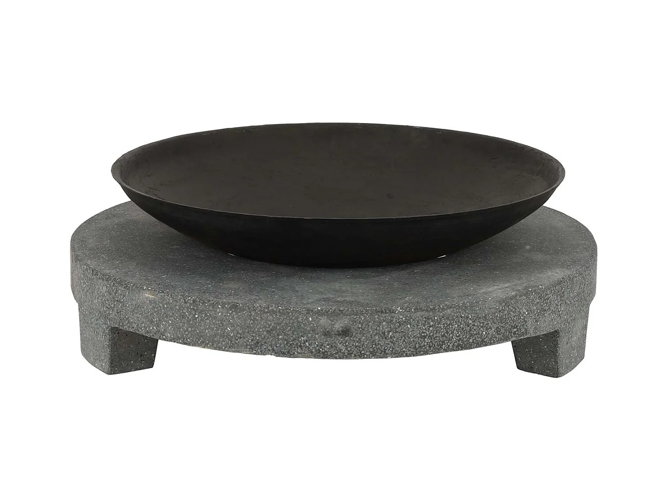 Brasero en fonte et granit Anneau 69.8 x 23.8 cm
