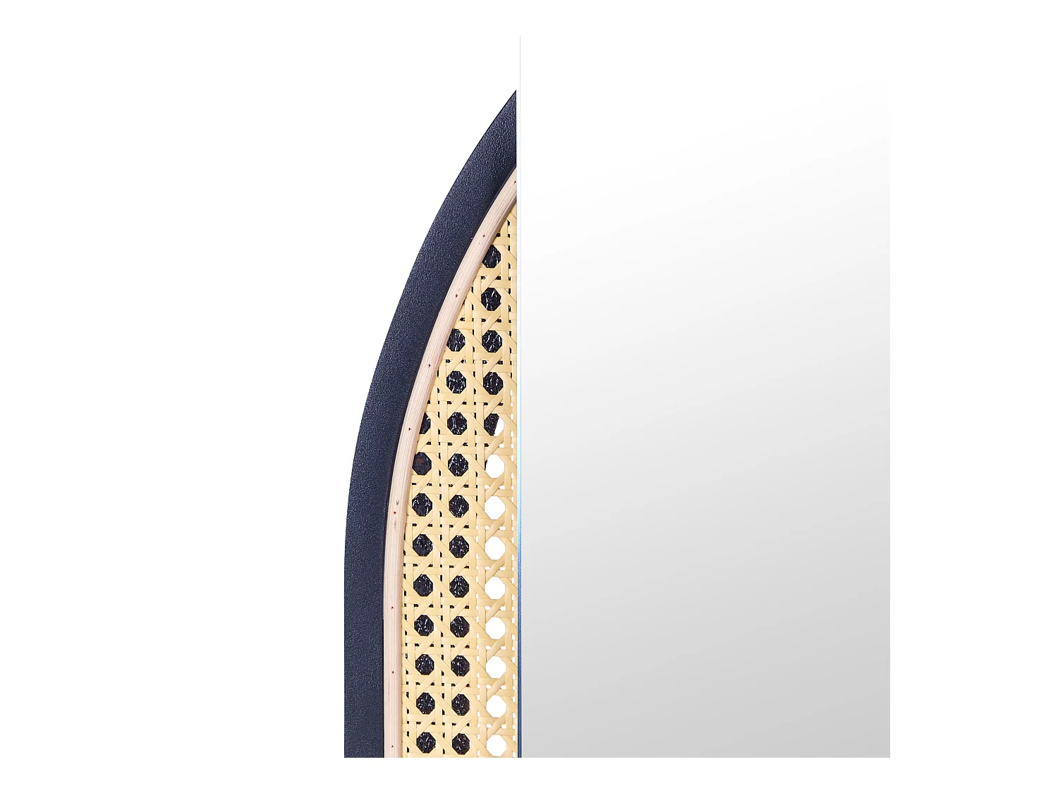 Wandspiegel NEVERS 53 cm 143 cm Rotan Natuurlijk