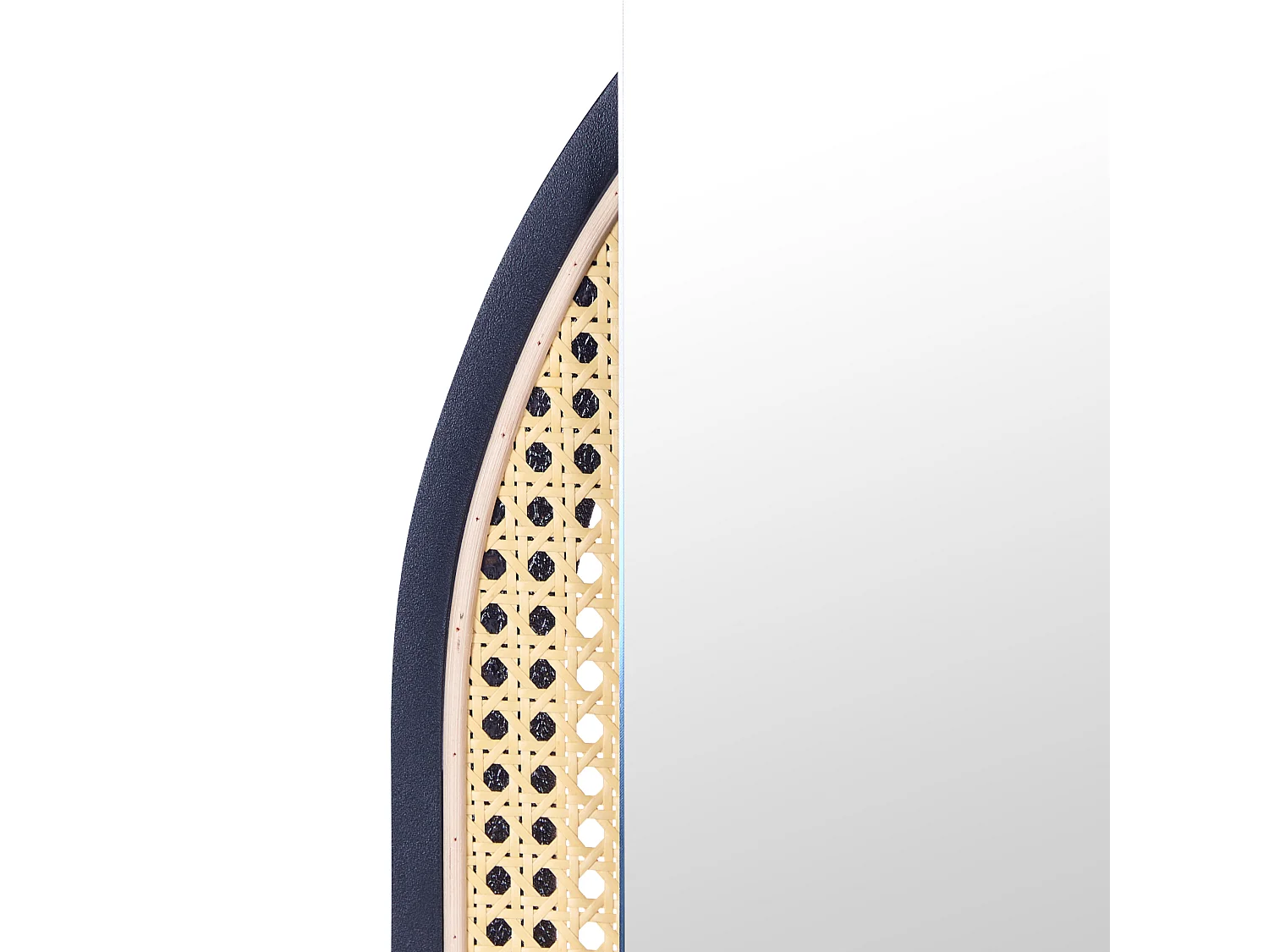 Lustro ścienne NEVERS 53 cm 143 cm Rattan Naturalny