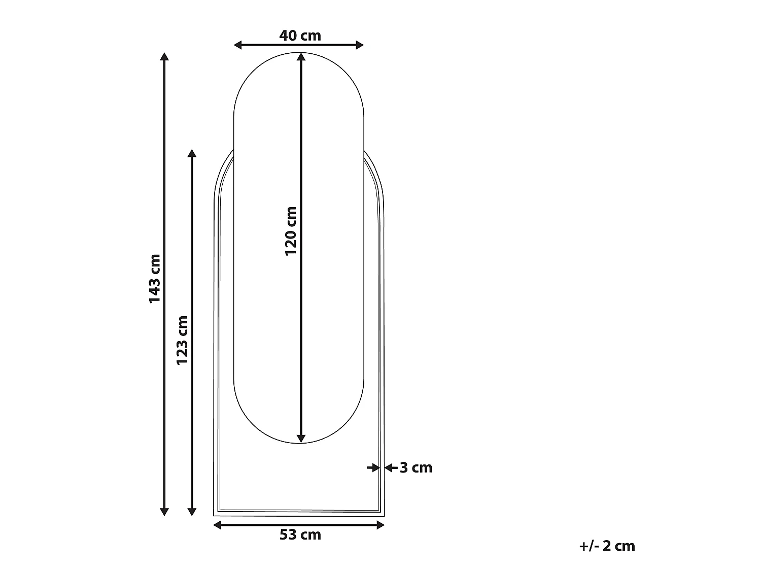 Miroir NEVERS 53 cm 143 cm Rotin Naturel