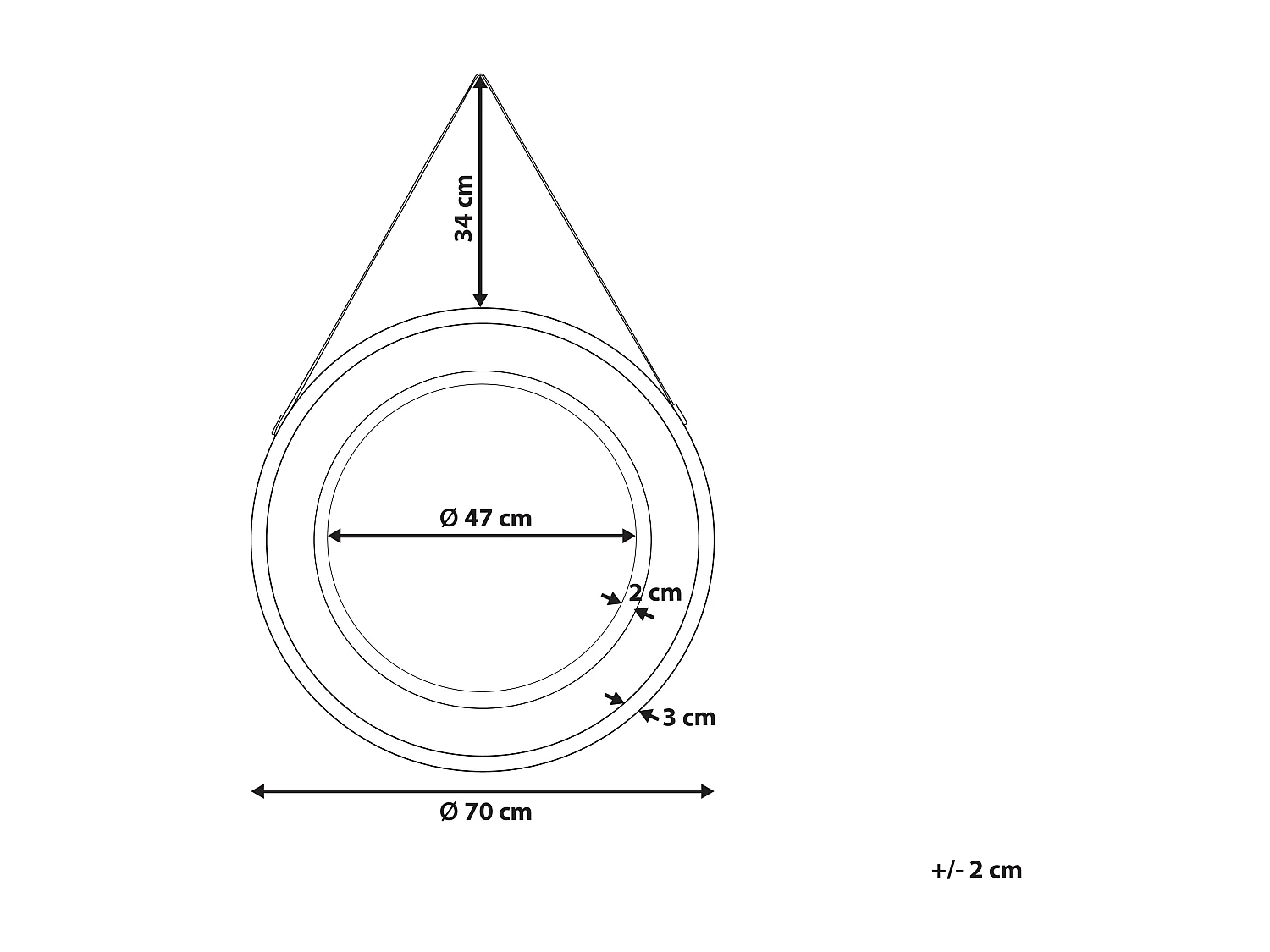 Wandspiegel CAMBRAI 70 cm 104 cm Rattan Naturfarben