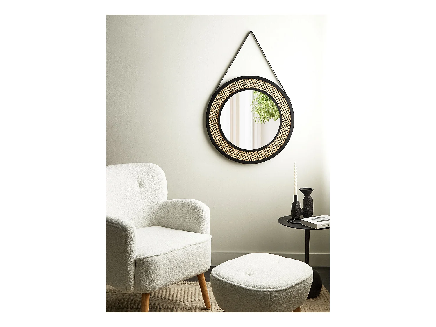 Miroir CAMBRAI 70 cm 104 cm Rotin Naturel