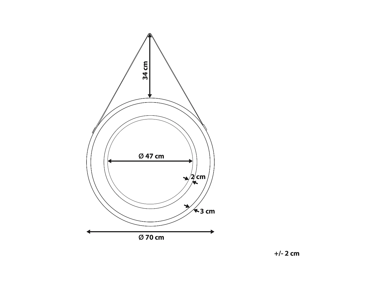 Miroir CAMBRAI 70 cm 104 cm Rotin Naturel
