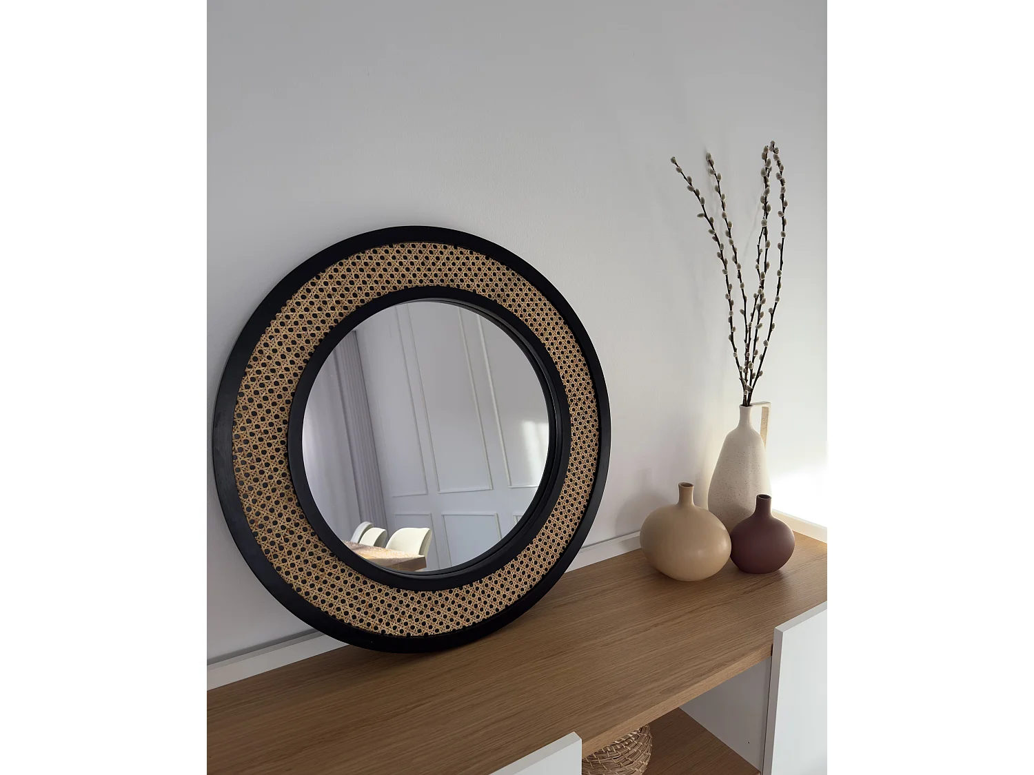Miroir CAMBRAI 70 cm 104 cm Rotin Naturel