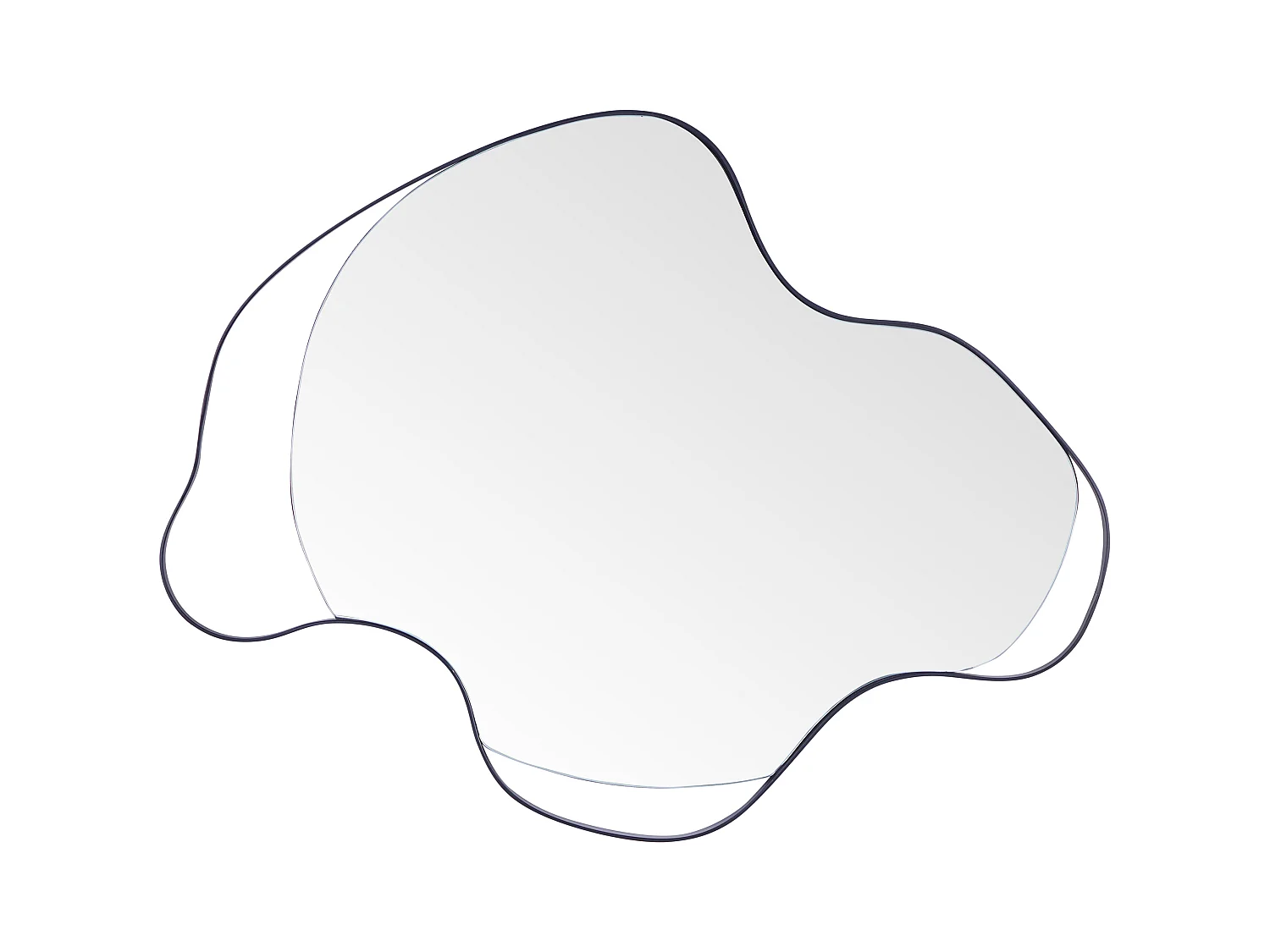 Miroir MELUN 77 cm 59 cm Métal Noir