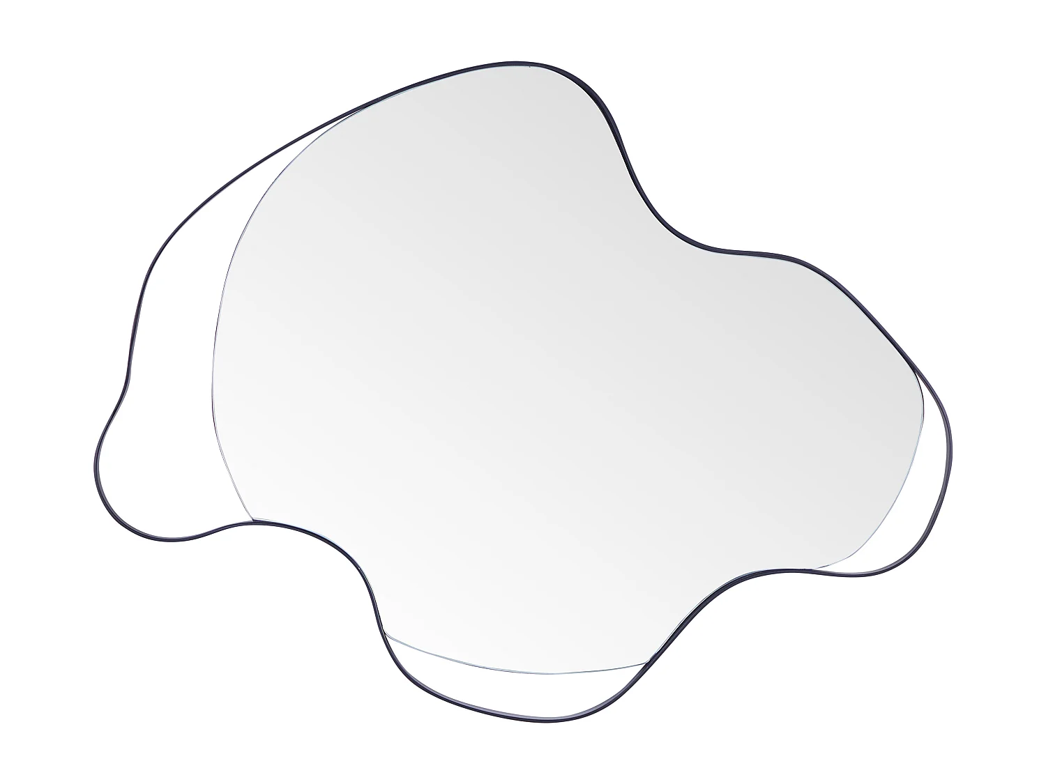 Wandspiegel MELUN 77 cm 59 cm Metaal Zwart