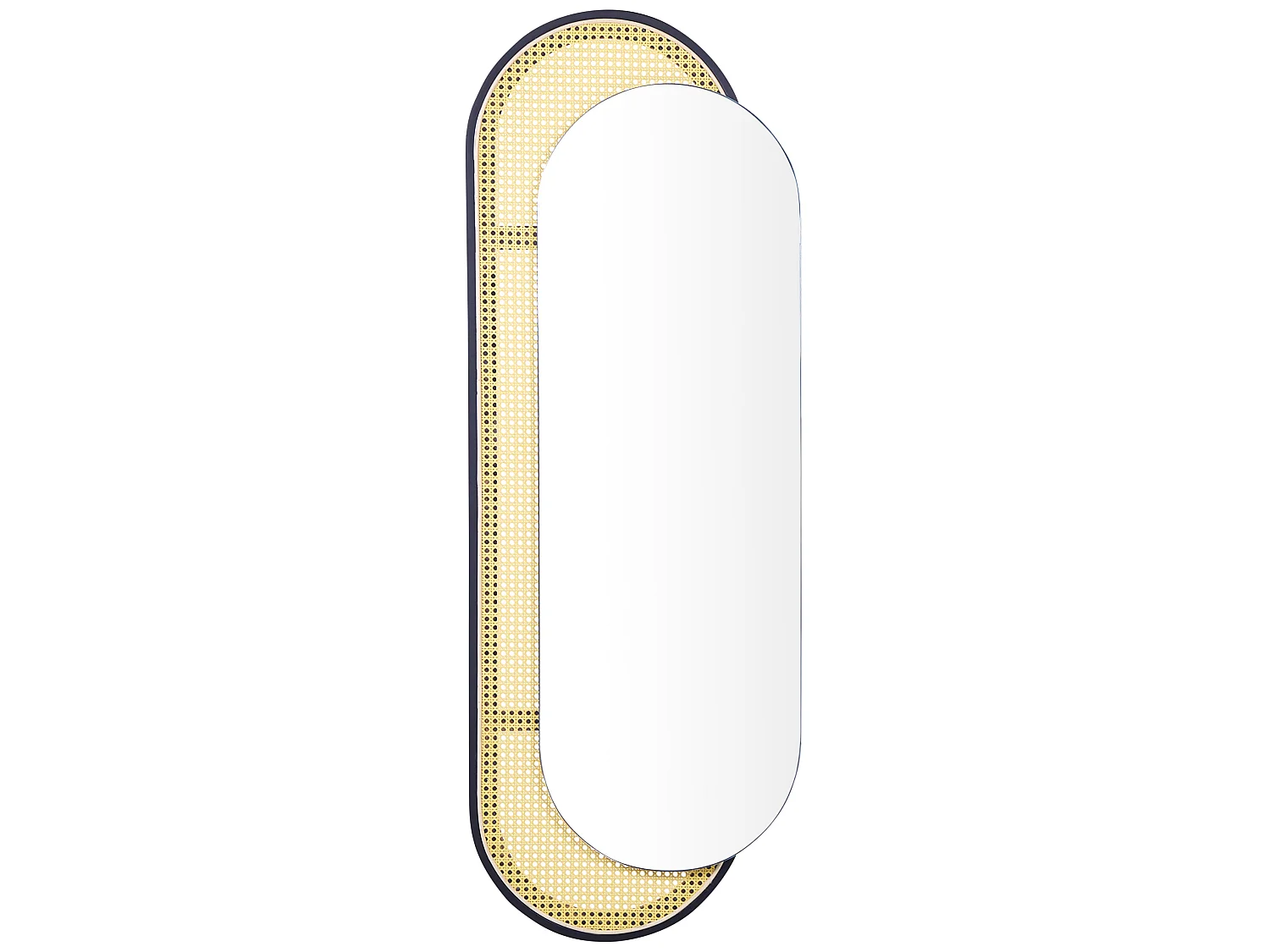 Wall Mirror CREIL 51 cm 143 cm PE Rattan Natural