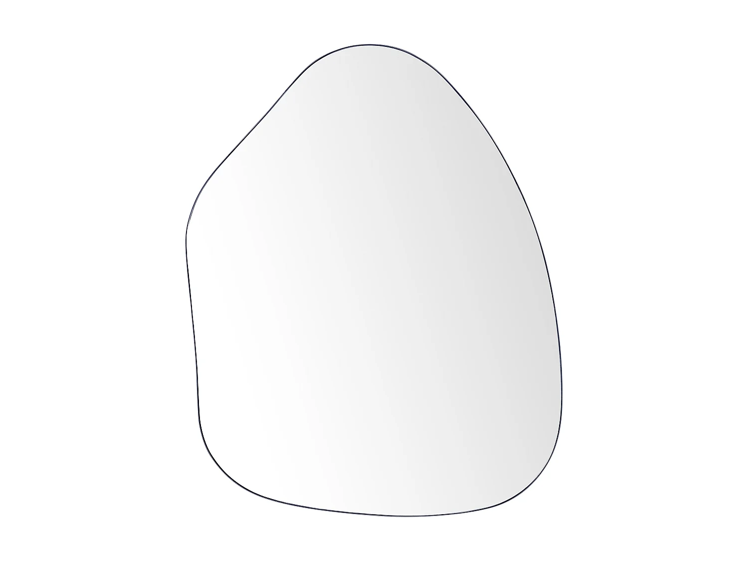 Miroir PUTEAUX 70 cm 92 cm Métal Noir