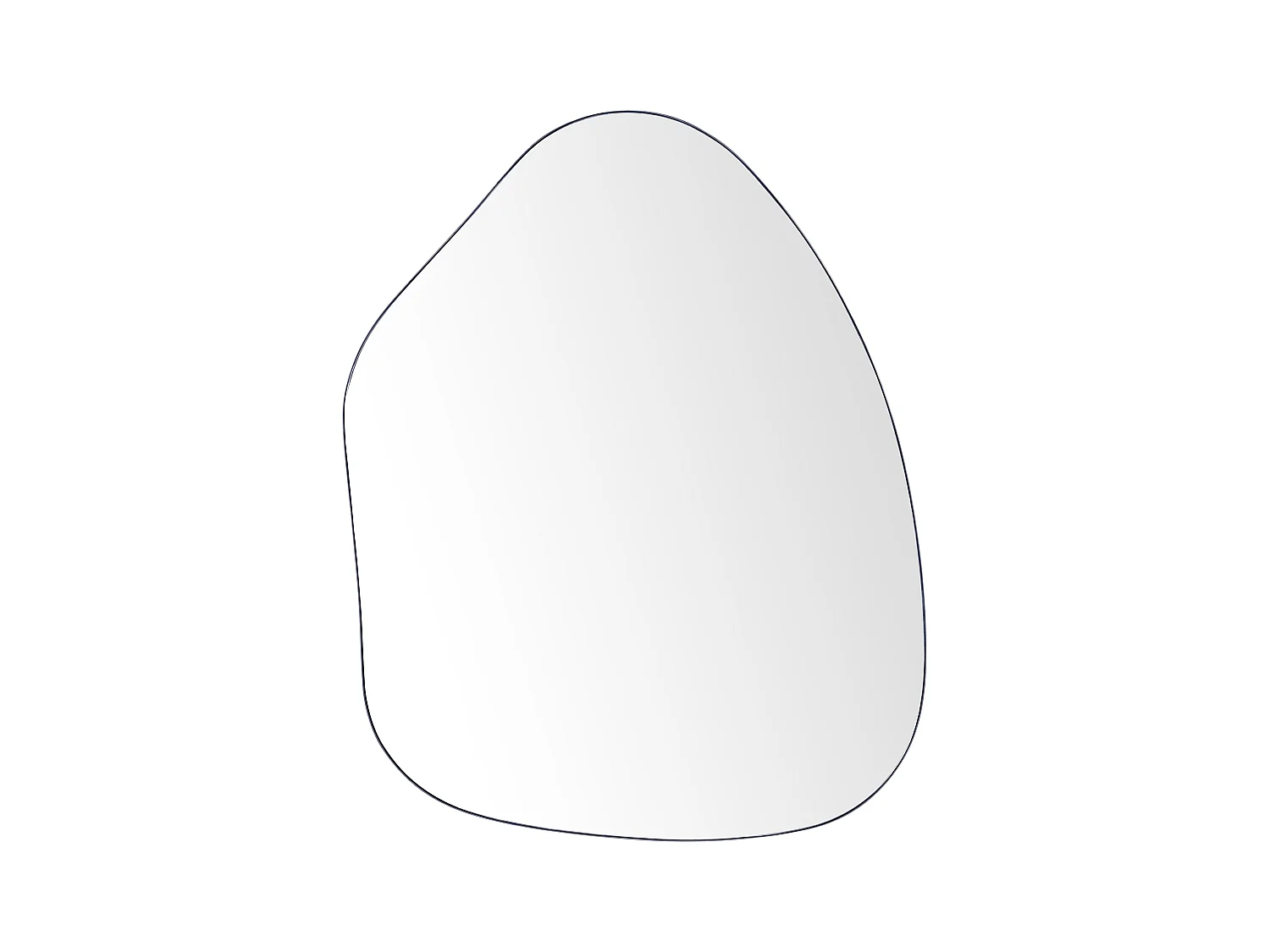 Miroir PUTEAUX 70 cm 92 cm Métal Noir
