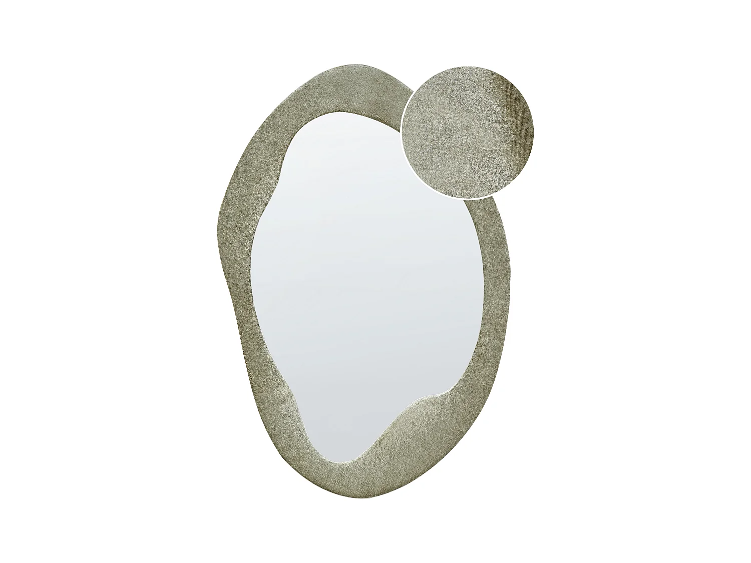 Miroir LENAX 59 cm 90 cm Velours Vert olive