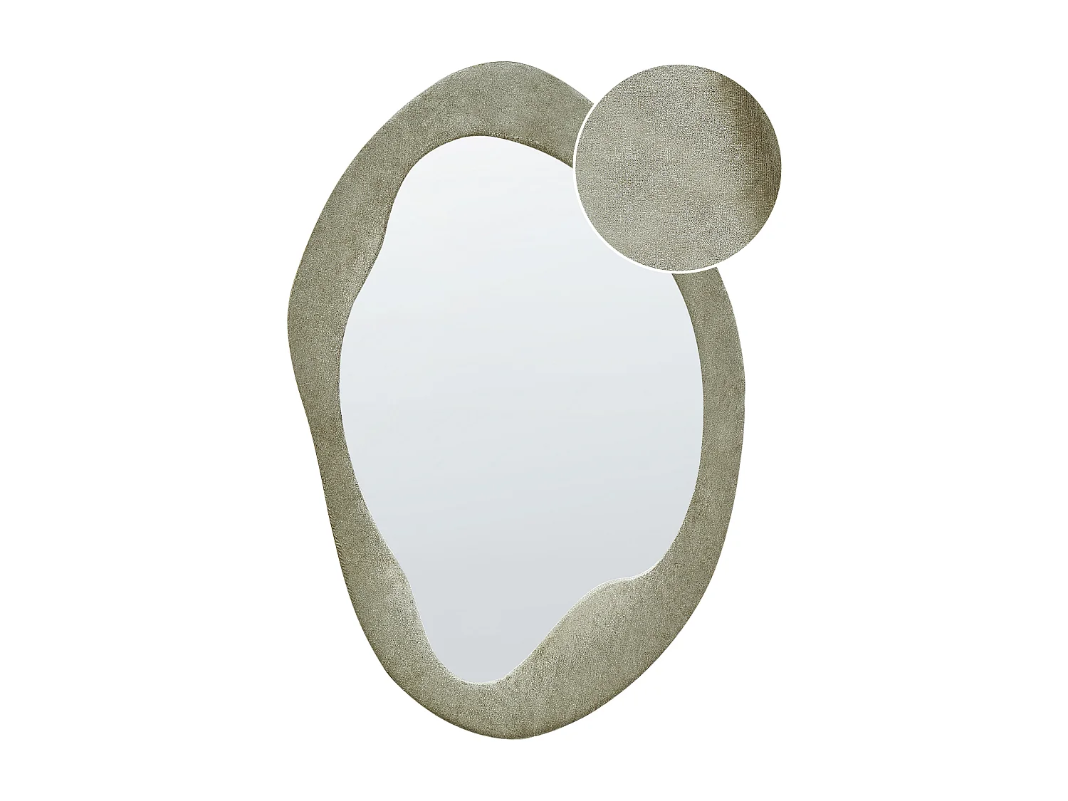 Miroir LENAX 59 cm 90 cm Velours Vert olive