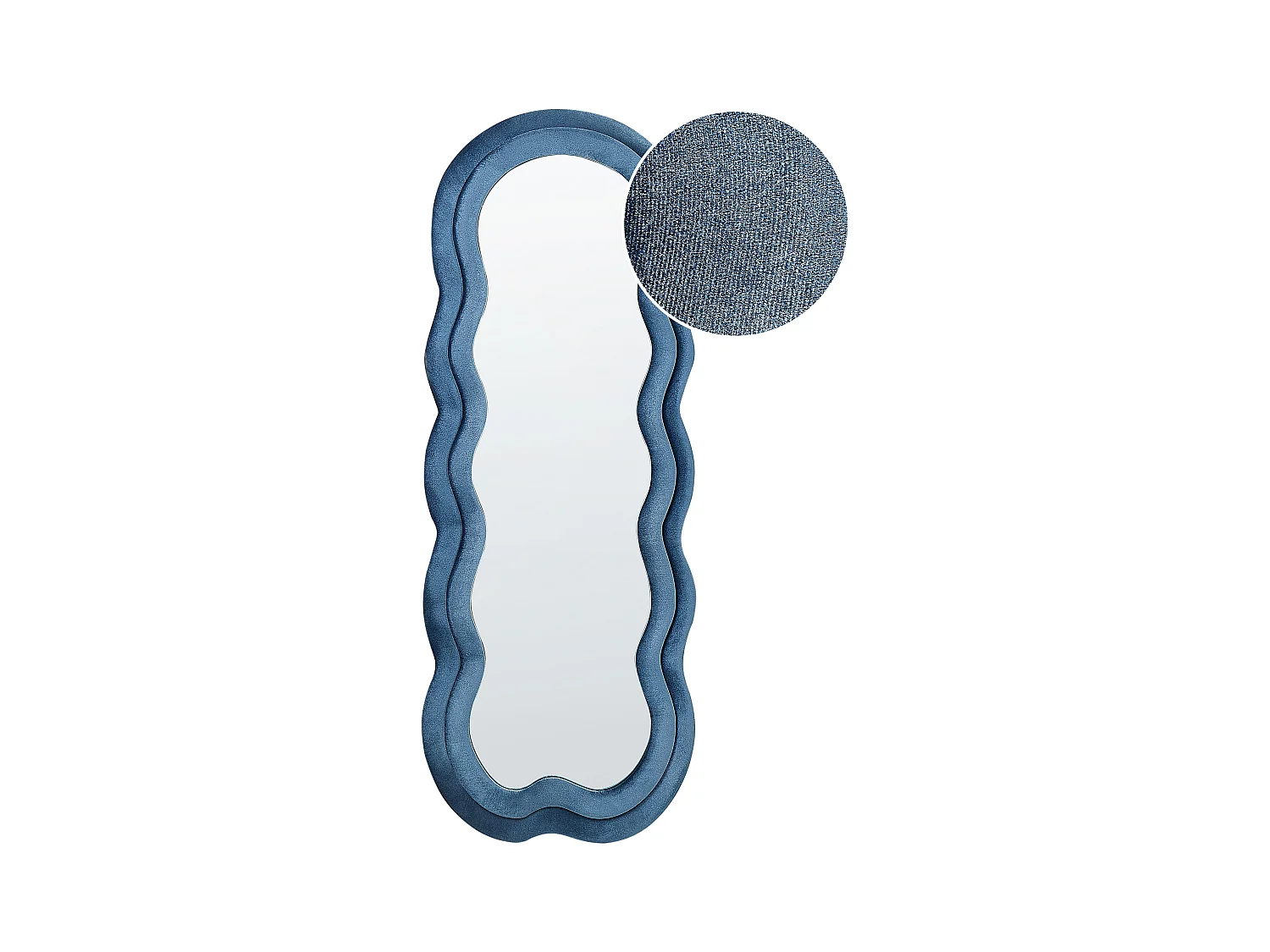 Miroir LACS 57 cm 160 cm Velours Bleu