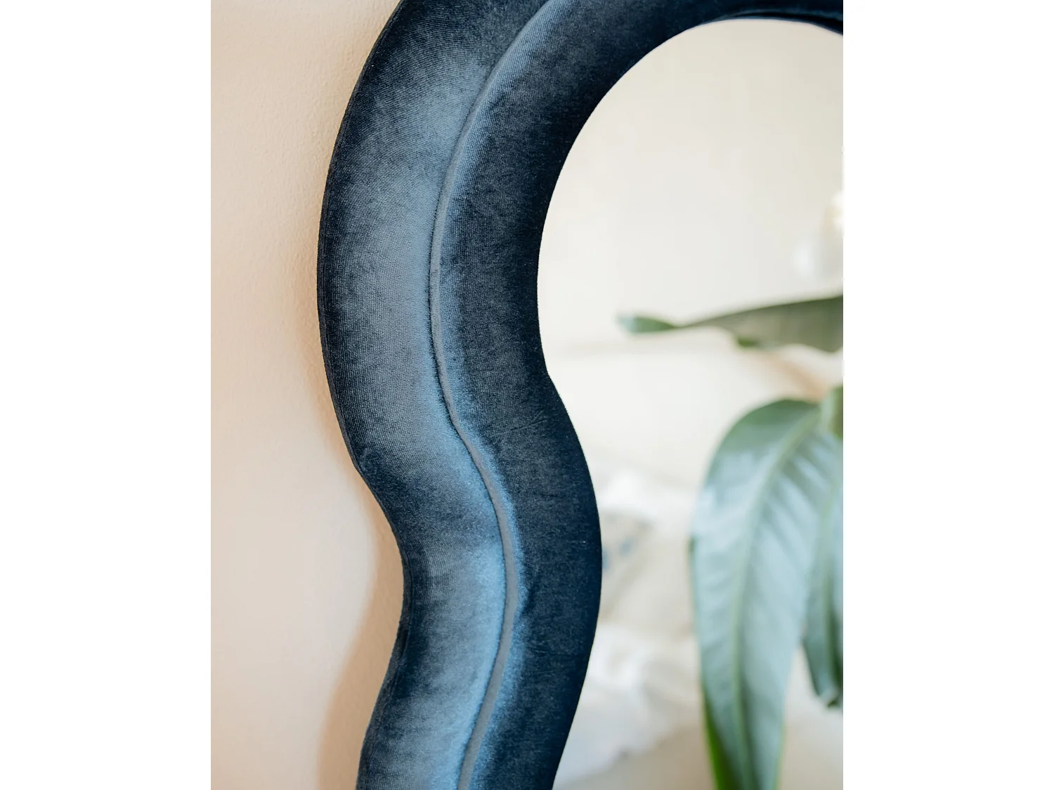Miroir LACS 57 cm 160 cm Velours Bleu