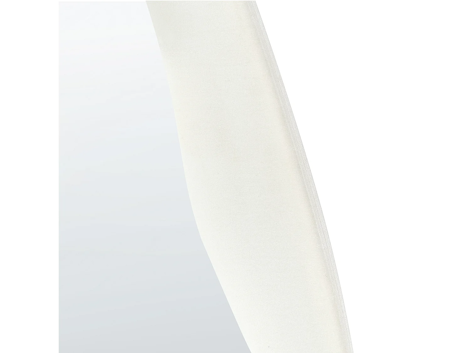 Lustro ścienne REIGNY 57 cm 160 cm Welur Biały