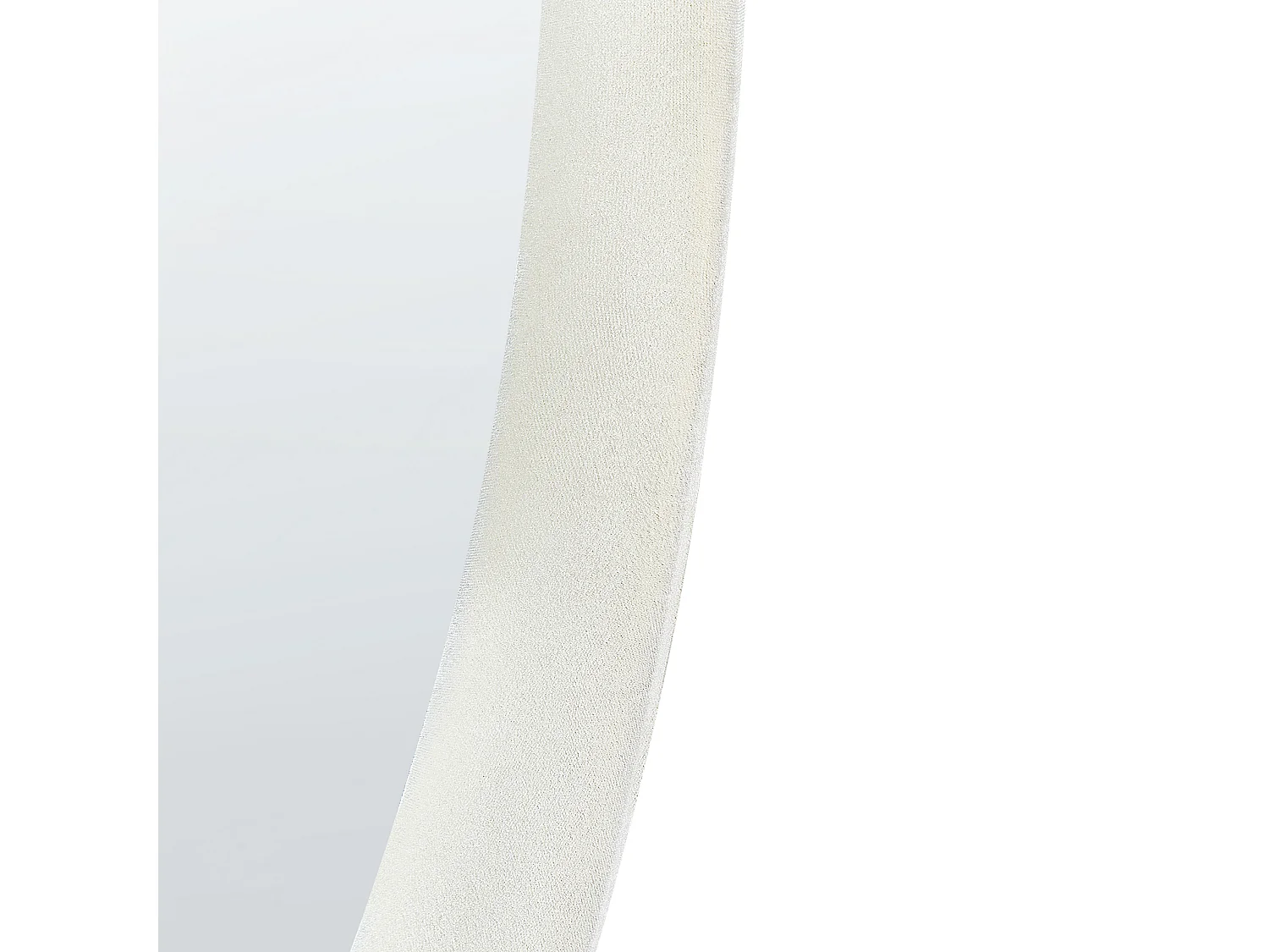 Miroir AUDES 60 cm 90 cm Velours Blanc cassé