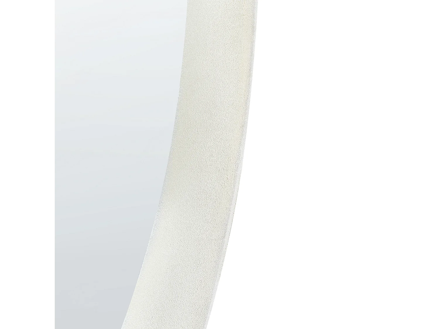 Wandspiegel AUDES 60 cm 90 cm Fluweel Gebroken wit