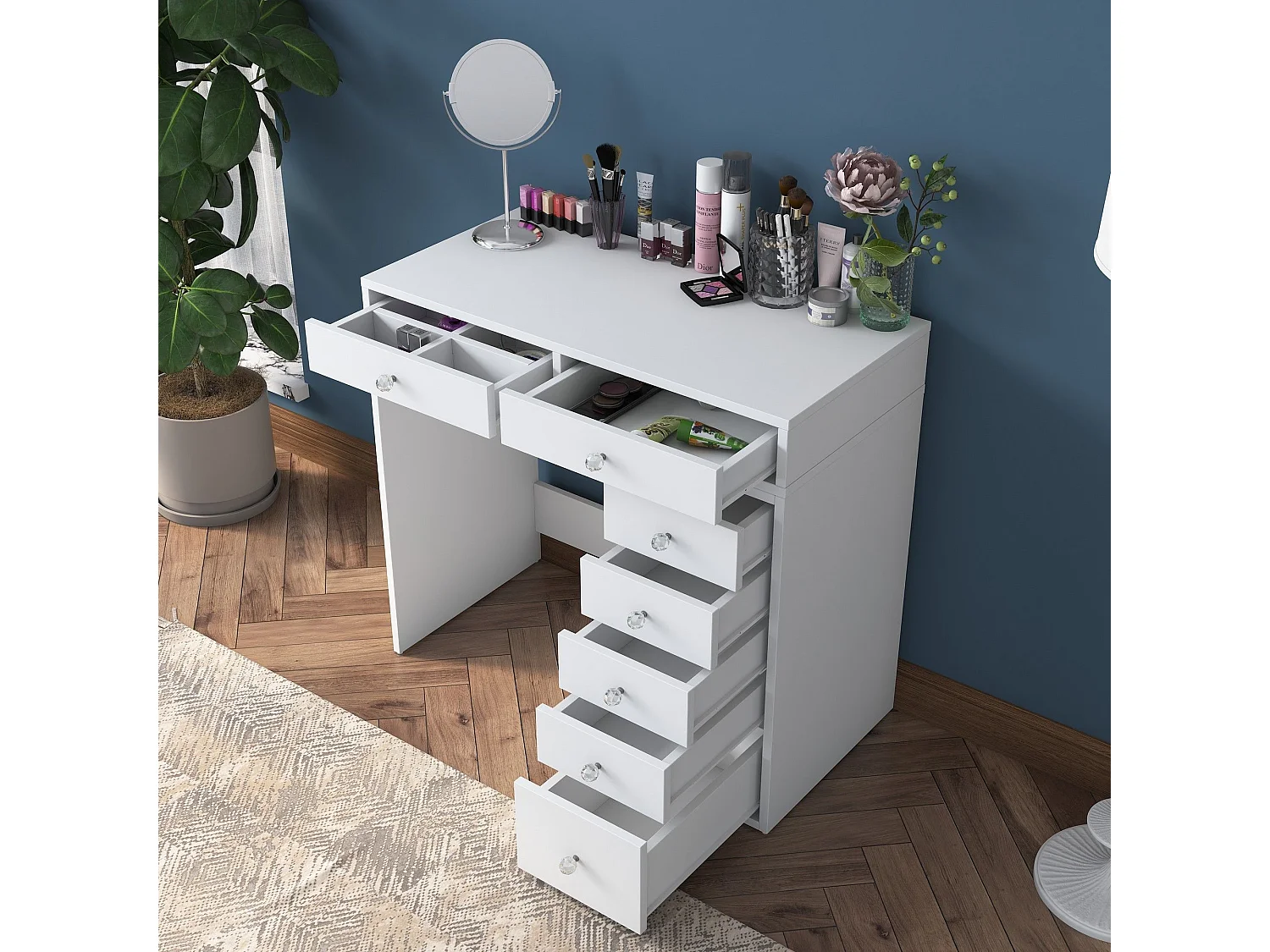 Tocador Kailua 2107, Blanco, 82x90x45cm