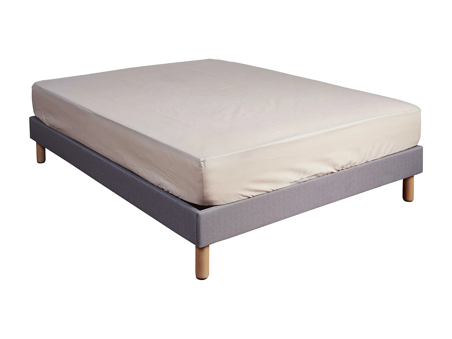 Drap housse 100% coton seigle - bonnet 27 cm 140x200