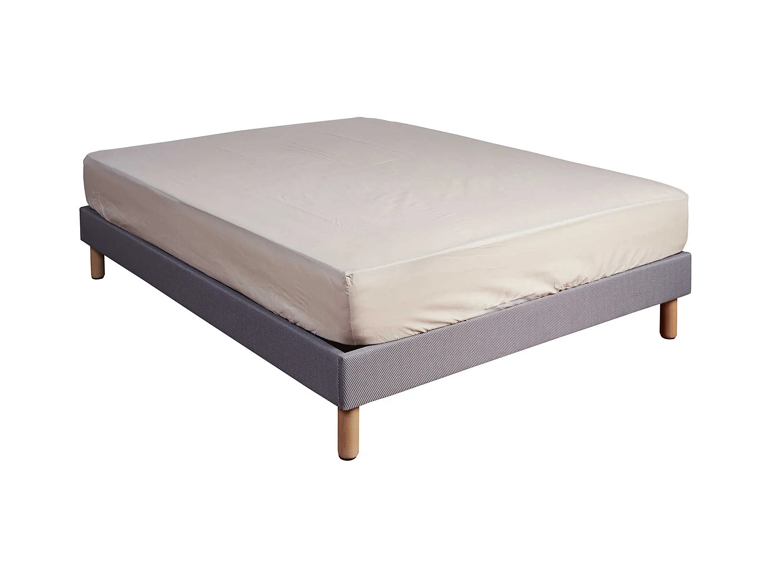 Drap housse 100% coton seigle - bonnet 27 cm 140x200