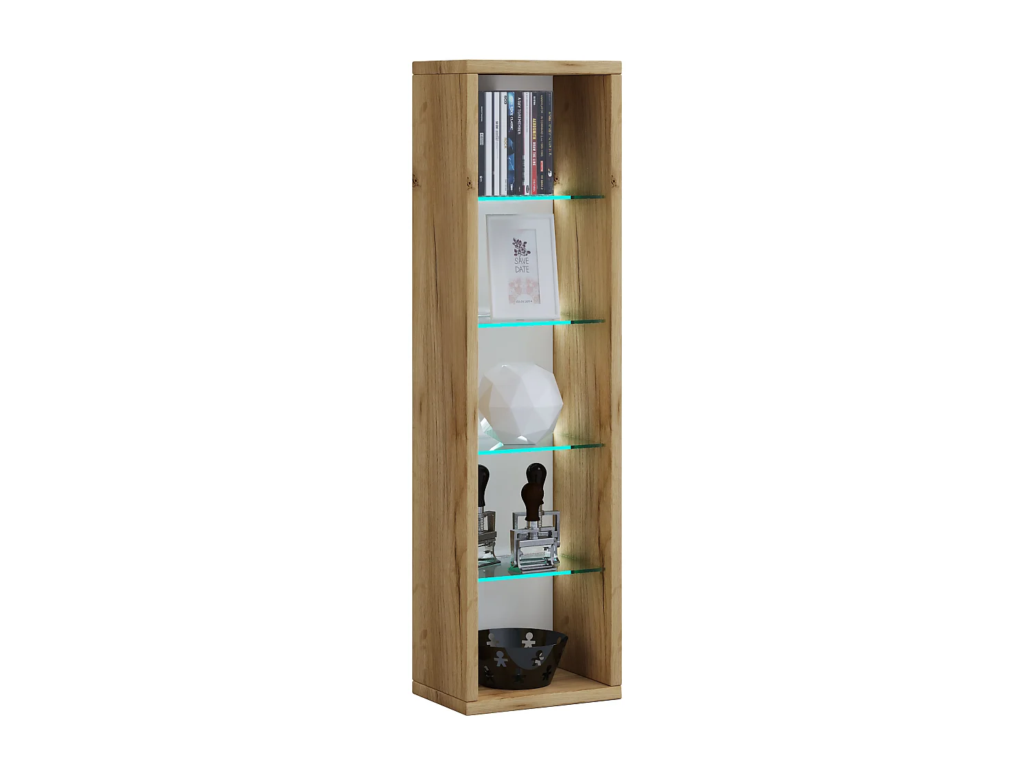 Supporto CD DVD in legno Scaffale decorativo Rasato