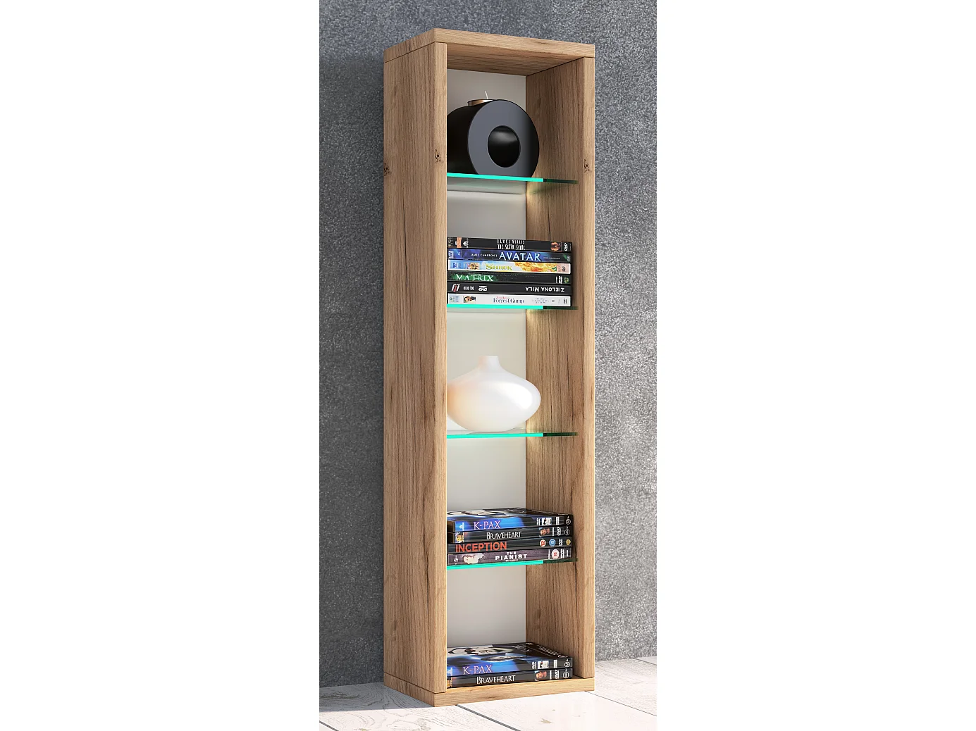 Supporto CD DVD in legno Scaffale decorativo Rasato
