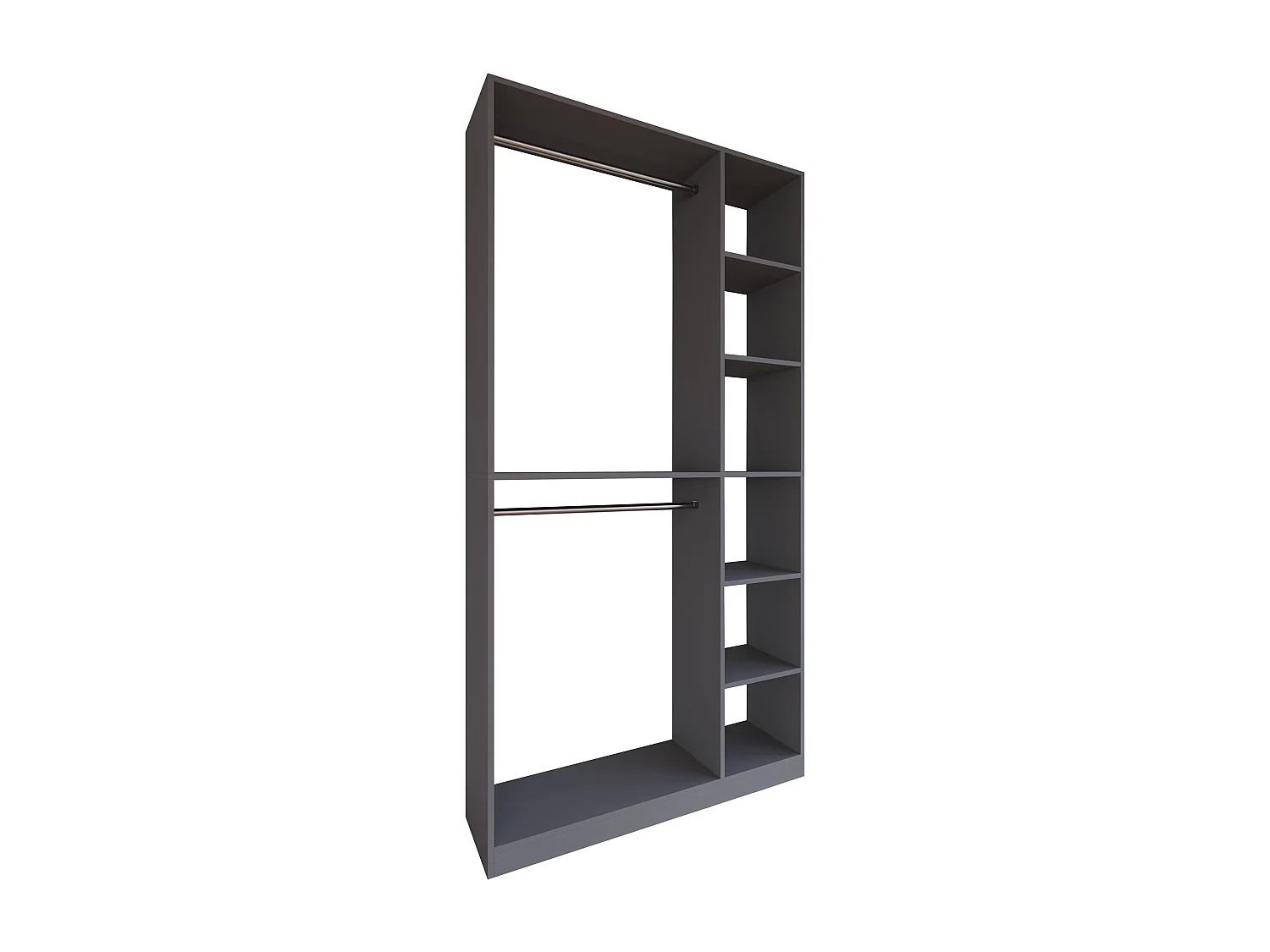 Wardrobe Palosa XL Anthracite W. 110 x H. 211 x D. 35 cm