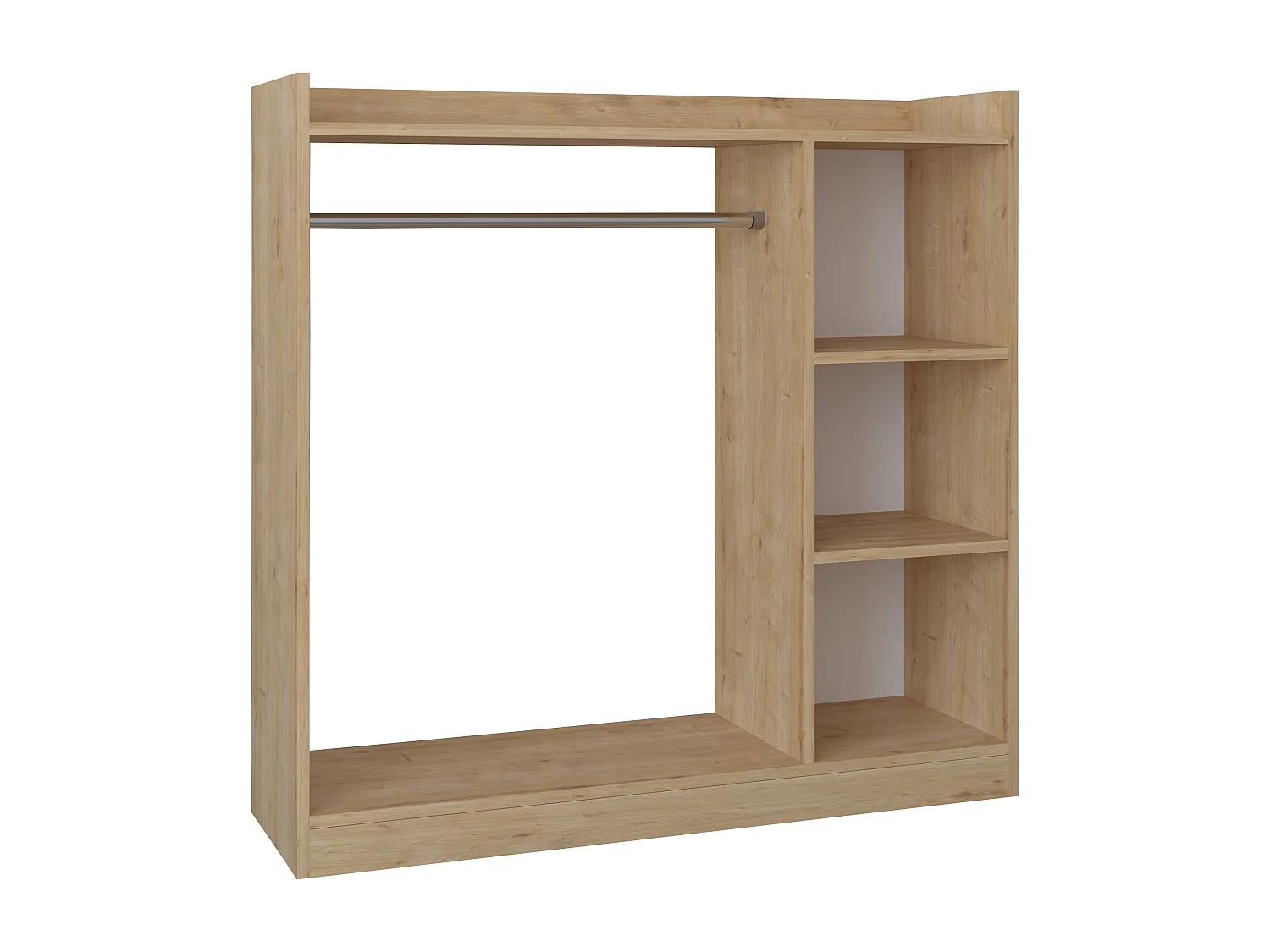 Wardrobe Palosa Honey oak H. 115 x W. 115 x D. 35 cm