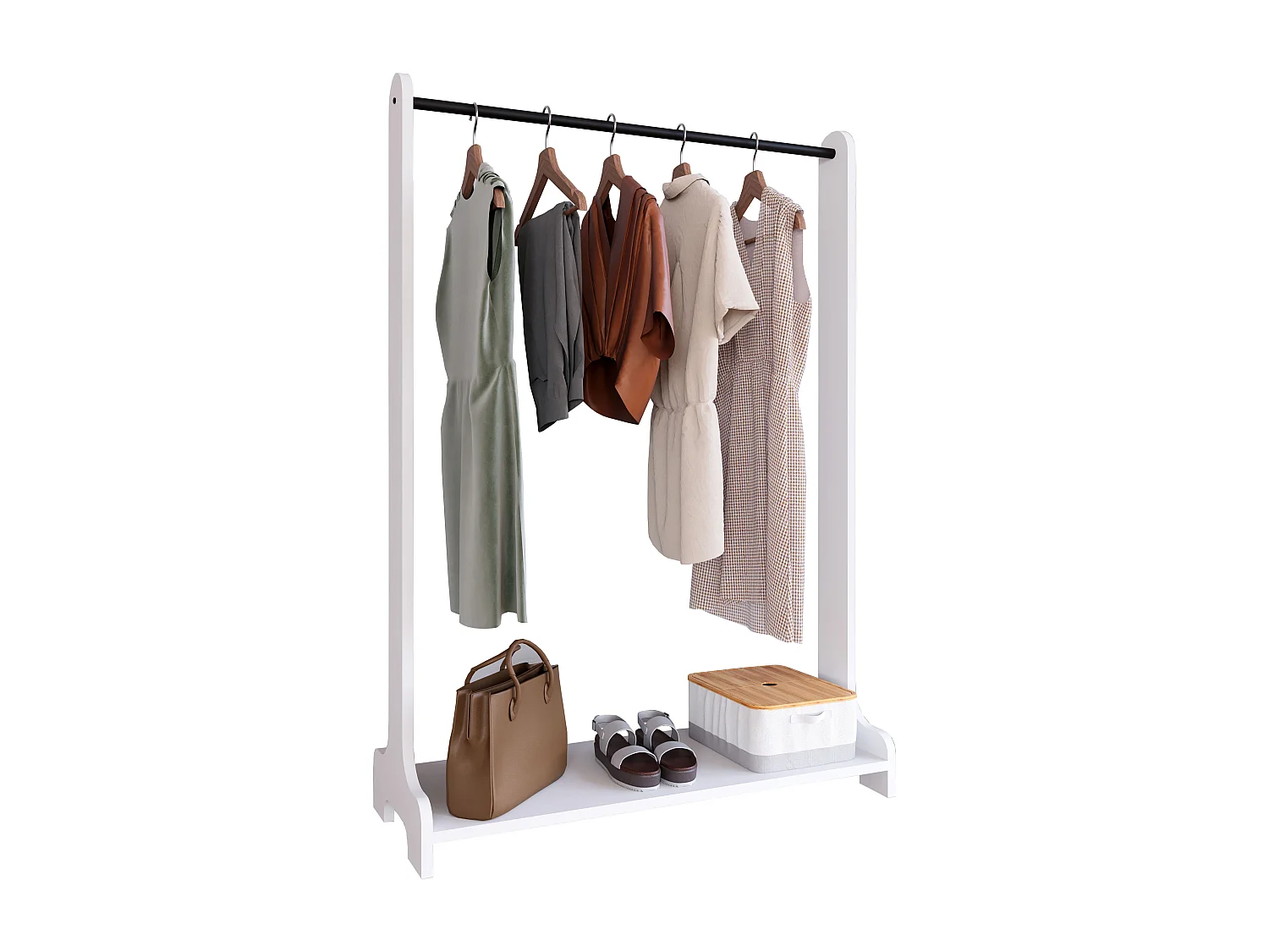 Wardrobe Lempu H White W. 89 x H. 128 x D. 35 cm