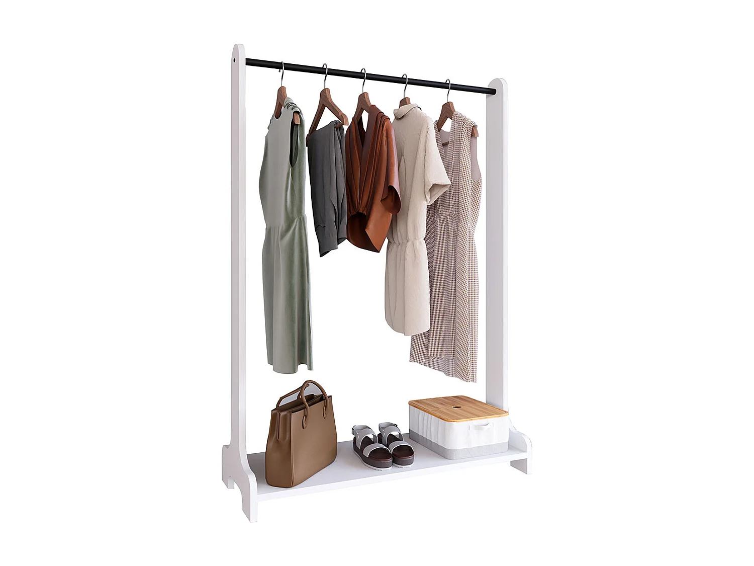 Wardrobe Lempu H White W. 89 x H. 128 x D. 35 cm