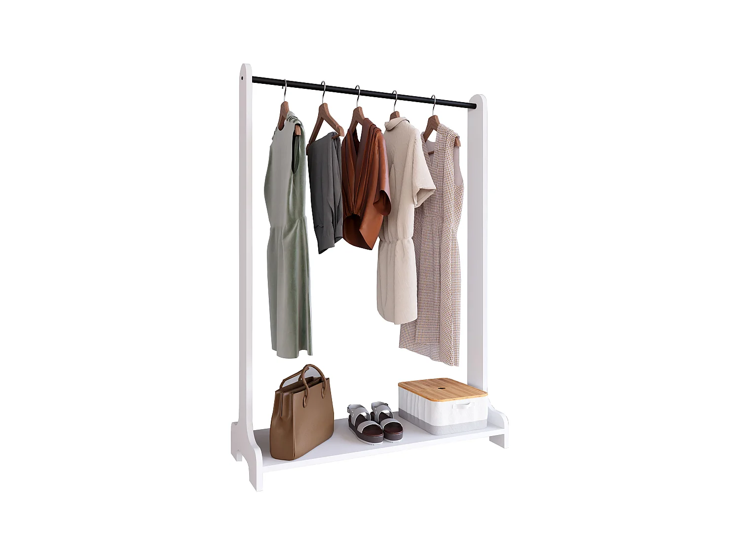 Wardrobe Lempu H White W. 89 x H. 128 x D. 35 cm