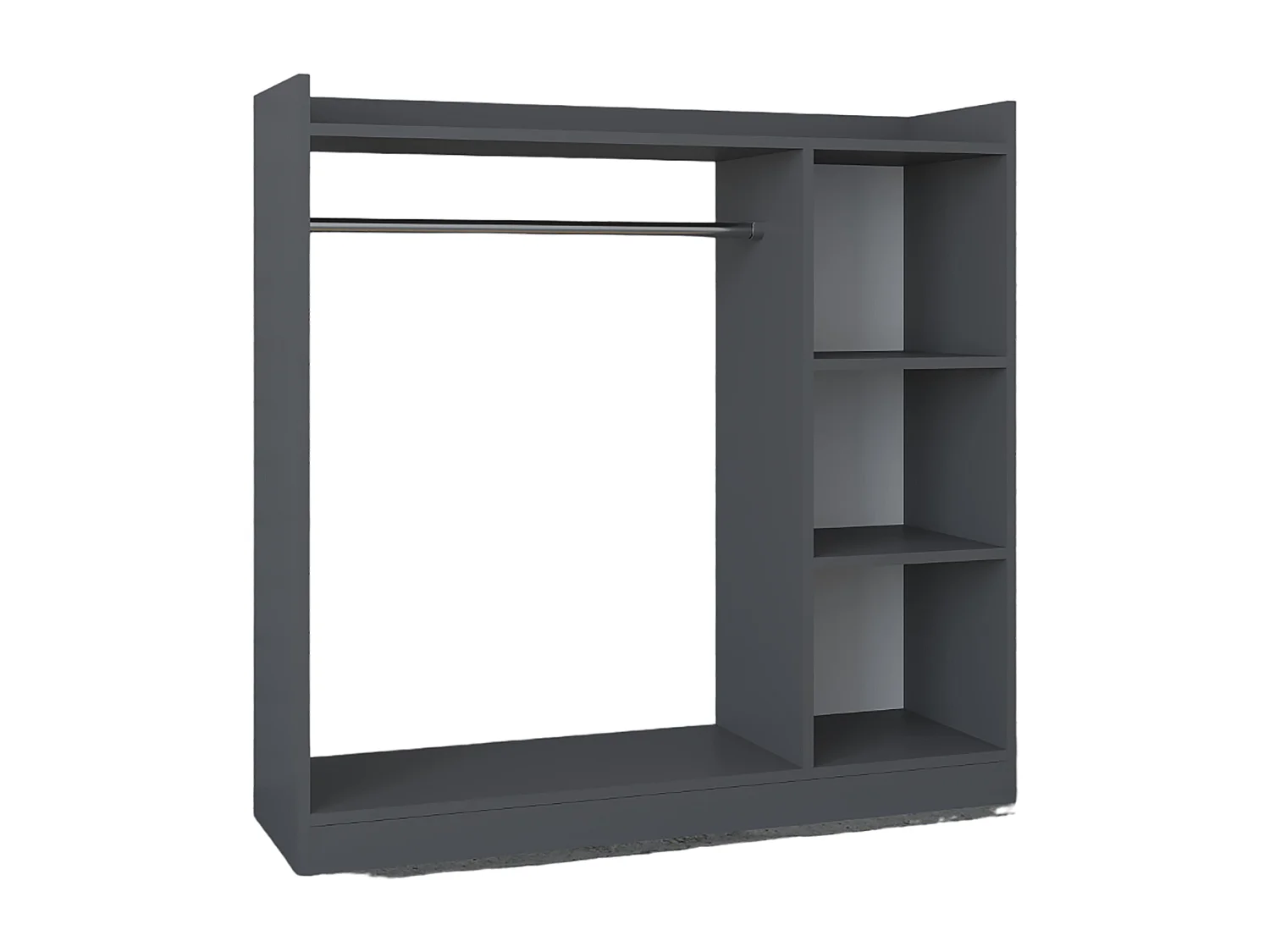 Wardrobe Palosa Anthracite H. 115 x W. 115 x D. 35 cm