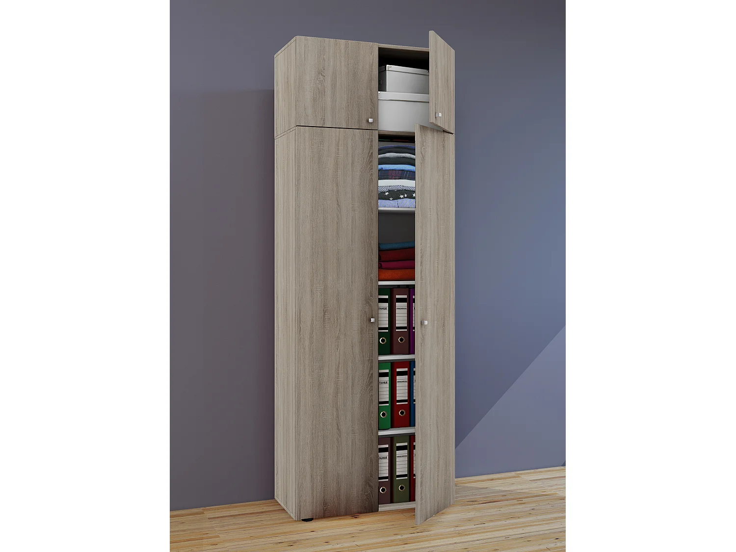 Wardrobe Vandol Sonoma oak (Sägerau) W. 70 x H. 218 x D. 40 cm