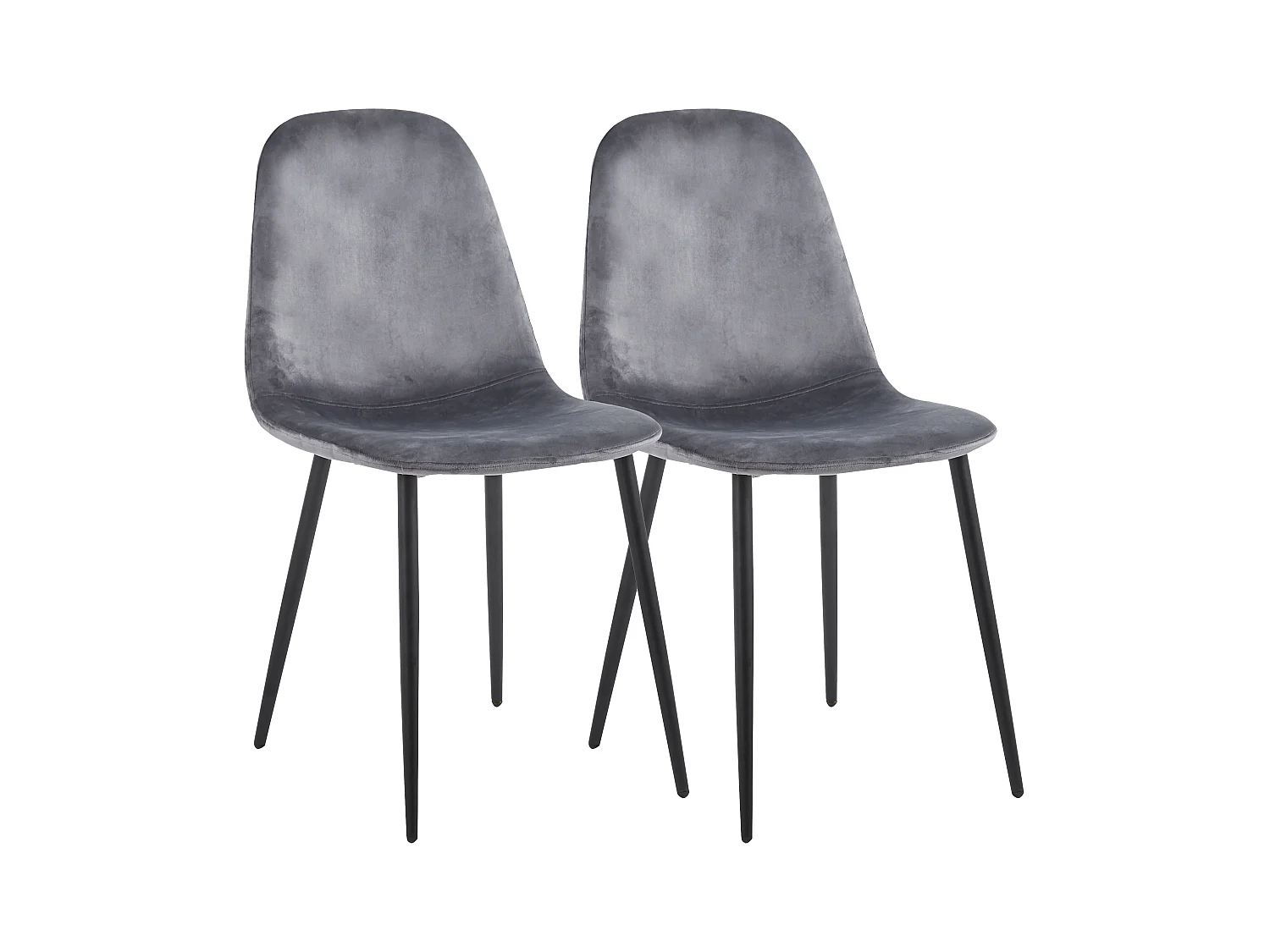 VCM 2 chaises de salle à manger scandinave chaise de cuisine rembourrée chaises salle à manger table à manger dossier Fiolo (gris clair)