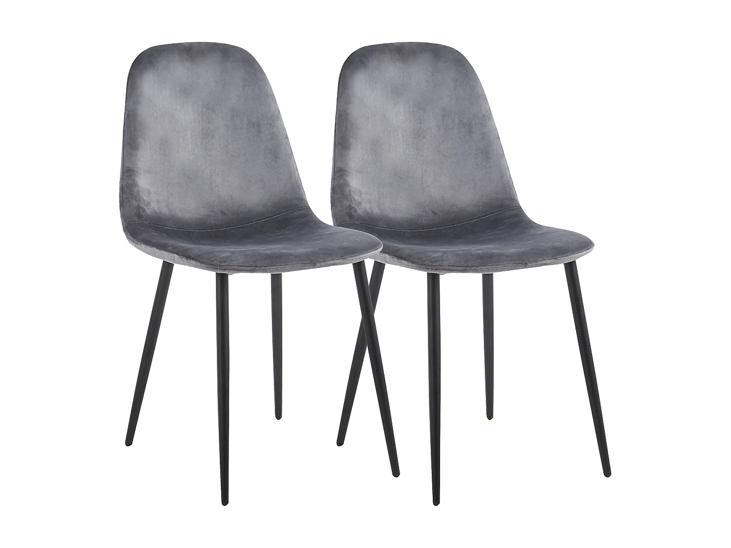 VCM 2 chaises de salle à manger scandinave chaise de cuisine rembourrée chaises salle à manger table à manger dossier Fiolo (gris clair)