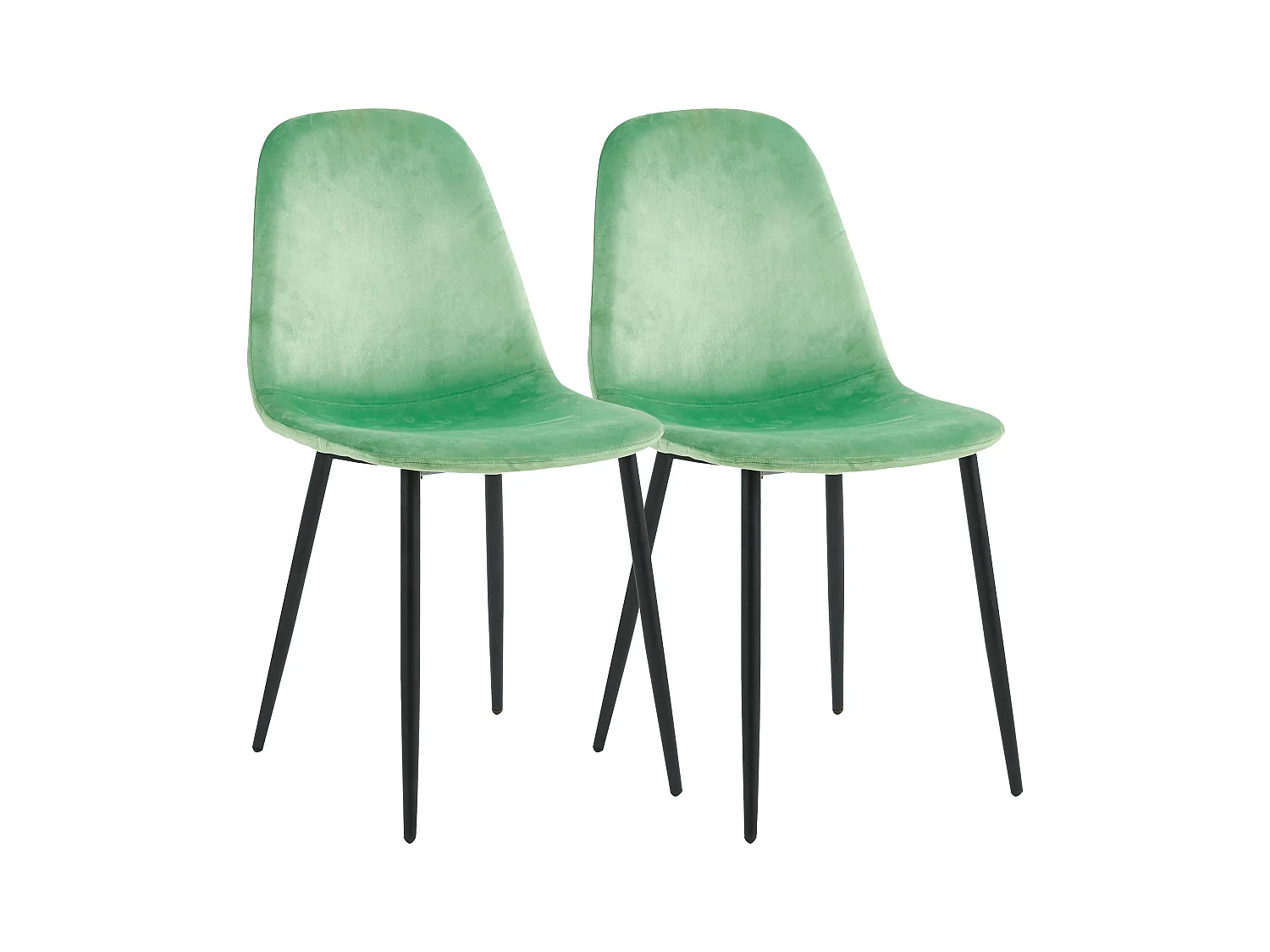VCM 2 chaises de salle à manger scandinave chaise de cuisine rembourrée chaises salle à manger table à manger dossier Fiolo (menthe)