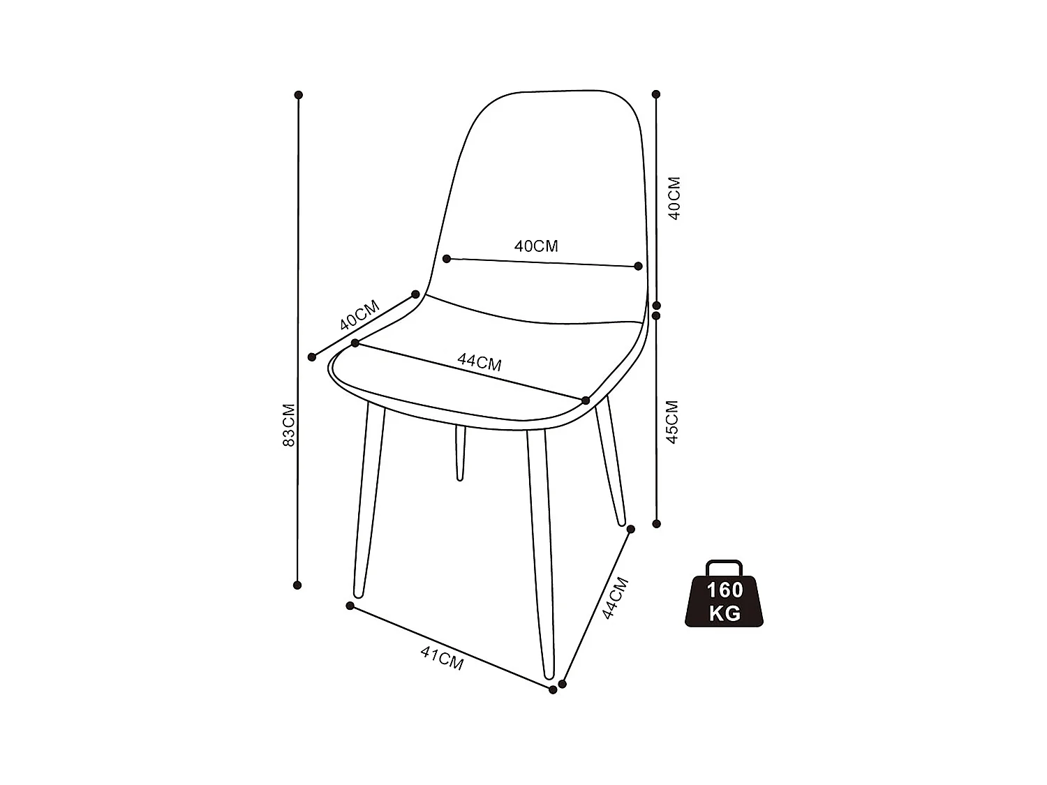 2-zits eetkamerstoelen Keukenstoelen Fiolo