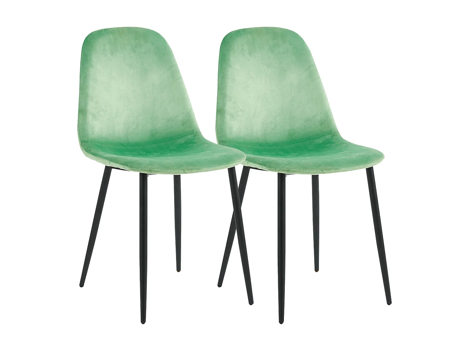 VCM 2 chaises de salle à manger scandinave chaise de cuisine rembourrée chaises salle à manger table à manger dossier Fiolo (menthe)