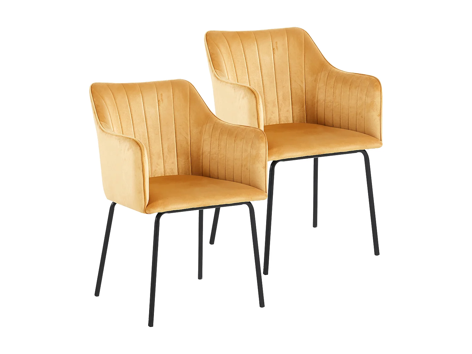 VCM 2 chaises de salle à manger scandinave chaise de cuisine rembourrée chaise de salle à manger table à manger accoudoir dossier Valia (Marron)