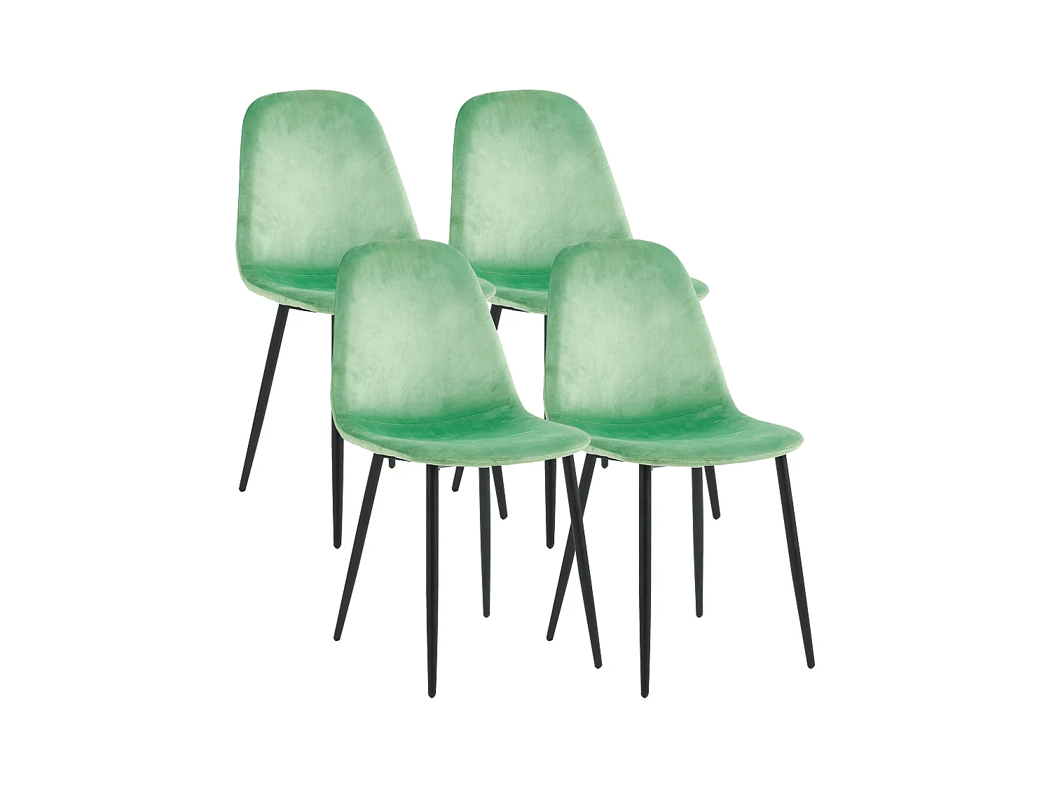 VCM 4 chaises de salle à manger scandinave chaise de cuisine rembourrée chaises salle à manger table à manger dossier Fiolo (menthe)