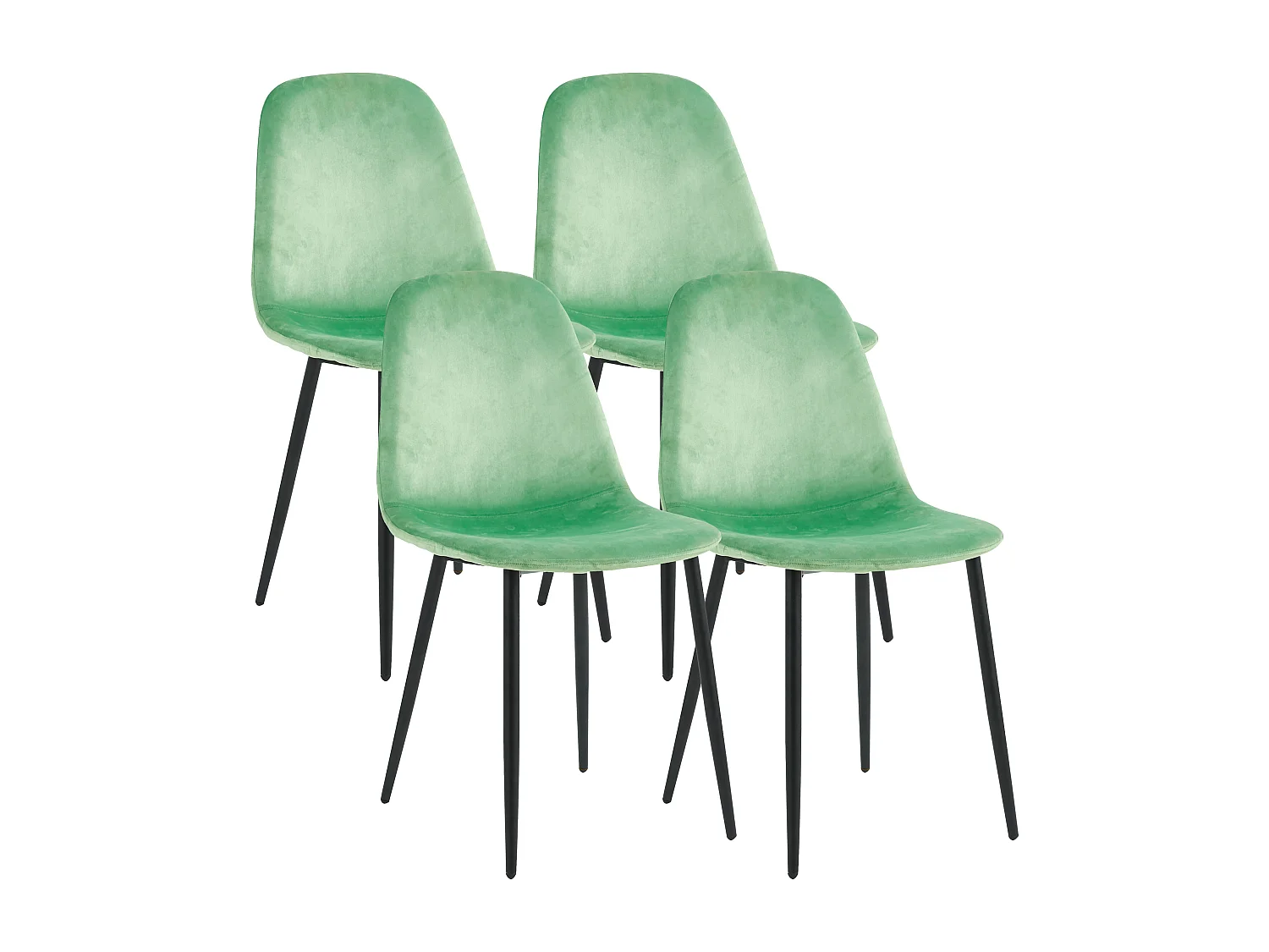 VCM 4 chaises de salle à manger scandinave chaise de cuisine rembourrée chaises salle à manger table à manger dossier Fiolo (menthe)