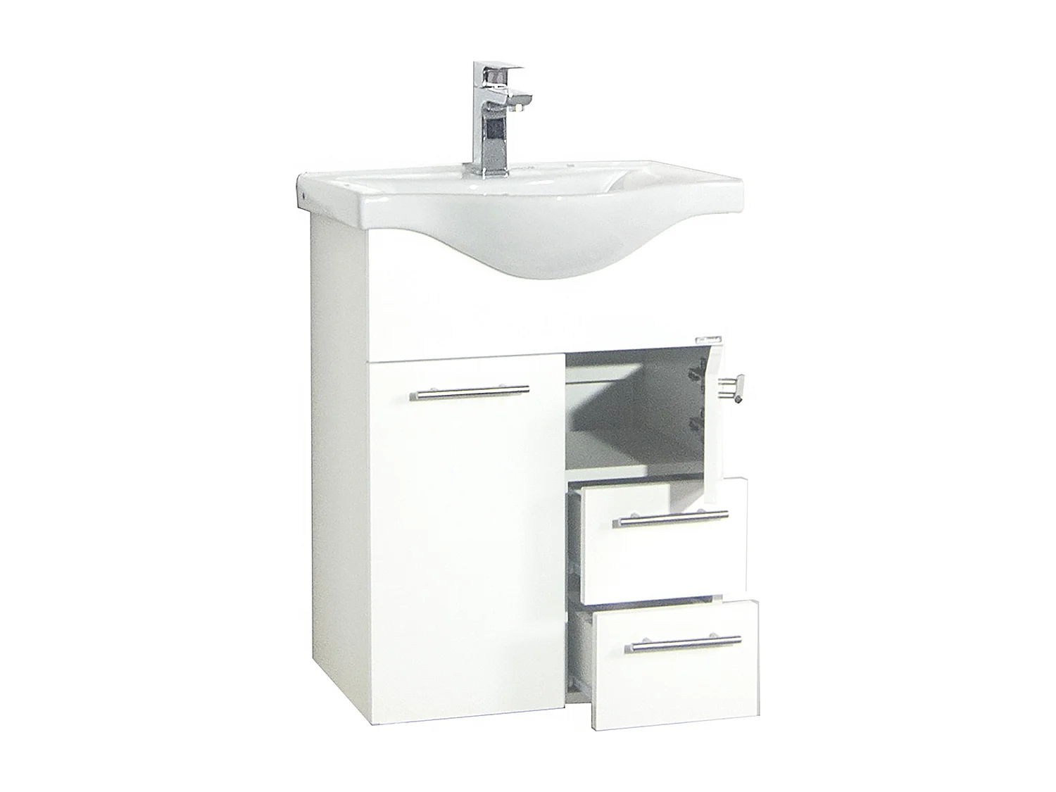 Bathroom furniture washbasin Lisalo White H. 81 x W. 55 x D. 45 cm