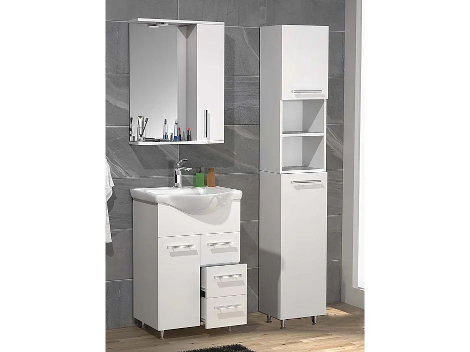 Bathroom furniture washbasin Lisalo White H. 170 x W. 85 x D. 45 cm