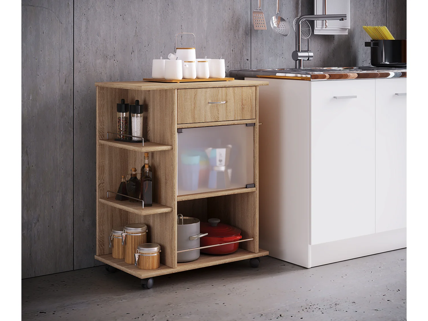 Küchenwagen Servierwagen Rollwagen Rollen Pocis